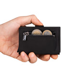 Santo Smart Wallet mit Münzfach | Kreditkartenetui Kartenhalter Geldbeutel | RFID Protection | aus Echtleder
